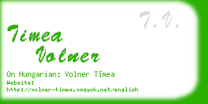 timea volner business card
